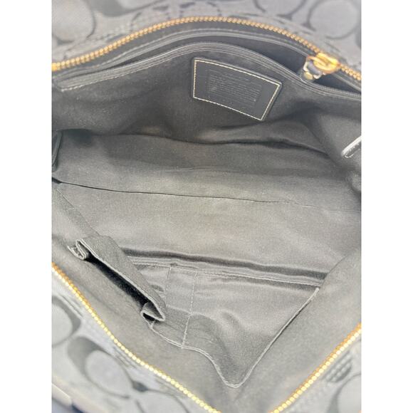 RETAIL $316 Coach Hampton Signature Jacquard Tassel Satchel *DUST BAG INCLUDED* - Picture 9 of 16